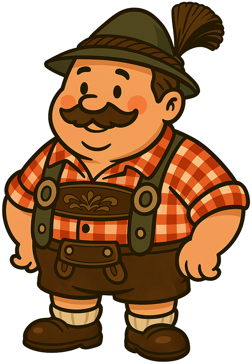 Logo: An Sepp sei App mit Sepp in Tracht